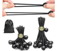 30 Pieces Elastic Bungee Cord 10 Cm + 15 Cm Elastic Strap For Tarpaulins,Camping Tents,Awnings And Outdoor Storage