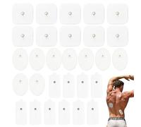 30 Pièces Electrodes Pour Electrostimulateur Patch Electrostimulation Electrodes Compatible Avec TENS Electrode Compatible Avec TENS 5×5cm 5×10cm3×4cm Réutilisables Adaptés Poignets Épaules Au Dos