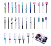 30 Pièces Embout Ponceuse Ongles à 75 Pièces Embouts Manchons Bandes de Ponçage, 3/32” Professionnels Embout Ponceuse, Embout Ponceuse Ongles Ceramique et Alliage de Tungstène pour Manucure Pédicure