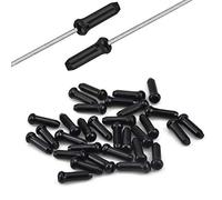 30 Pièces Embouts de Câble de Frein, Alliage Embout Gaines Fixation Capuchon Pour Cable Frein, Frein Câble Fin Cap Pour Vélo VTT Route De Montagne Vélo (Noir)