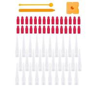 30 Pièces Embouts de Cartouche avec couvercle et 3 Spatule, Buse pour Silicone, Calfeutrage Buse Plastique, Silicone Cartouche Douilles, Buse de Remplacement en Silicone (30-N)