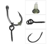 30 pièces / ensemble accessoire de pêche à la carpe Ronnie Rig carpe, bouchons d'appât à crochet durable, matériel de pêche