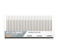 30 pièces ensemble d'aiguilles de meulage émeri tête plate cylindrique accessoires de meuleuse électrique 1mm aiguilles de meulage diamant haute résistance pour machine de gravure
