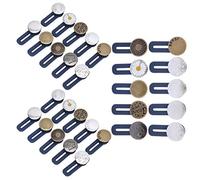 30 pièces ensemble de rallonge de boucle de taille bouton pression réglable boutons de taille mince détachables Kit de fermetures à pression de remplacement pour réduire la taille du pantalon