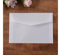 30 Pièces Enveloppe Transparent Blanche Lettres d'Invitations Commercial/Mariage Enveloppe de Cartes Postale Carte de Vœux Pochettes pour Thanksgiving Noël Bureau 125 x 175 mm