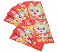 30 Pièces Enveloppes Rouges Chinoises Dragon en Papier | Motif Festif et Coloré, Fermeture à Rainure, pour Invitations, Lettres, Mariages et Réunions Familiales