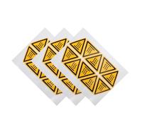 30 Pièces Étiquettes Autocollantes Triangulaires Jaune en Papier | Signalisation de Sécurité Rapide, Marquage Clair pour Panneaux Électriques et Micro-ondes, Usage Atelier