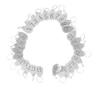 30 Pièces Étiquettes D’identification Numérotées | Anneaux Porte-clés de 35mm, Lecture Rapide des Numéros, Usage pour Casiers et Armoires, Finition Argenté