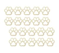 30 Pièces Étiquettes en Bois Patte de Chien, 30 Découpes Vierges | Forme Patte, Surface Lisse sans Échardes, Prêtes à Peindre, à Suspendre Facile, Décoration Maison ou Présentoir Commercial