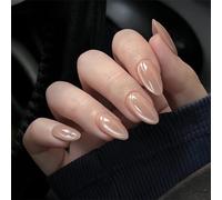 30 Pièces Faux Ongles Rouge Marron Collection Confort Ajustement Pour Les Fêtes Mariages Mariage Presse Sur L'ongle