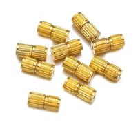 30 pièces Fermoirs à vis en laiton, embouts de cordon, connecteurs pour la fabrication de bracelets et colliers.