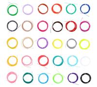 30 Pièces Filament Pla, Recharges Multicolores 1,75 MM | Finition Brillante, Faible Déformation, Création Maison et Modélisation de Bureau, pour Papier et Imprimantes