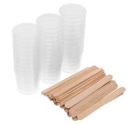 30 Pièces Gobelets Mélangeurs de Résine Époxy avec Bois
