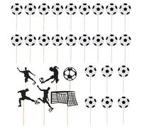 30 Pièces Inserts De Dessert De Football, Décorations De Fête De Football, Décorations De Football Américain, Décorations De Gâteau D'Anniversaire Sur Le Thème Du Football