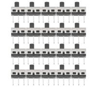 30 Pièces Interrupteur à Glissière Ss12d10 1p2t à 3 Broches | Montage Vertical, Contact Tactile Net, pour Cartes D’essai et Petits Appareils, Terminal Droit