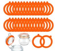 30 Pièces Joint Bocaux le Parfait en Silicone 95x70mm Réutilisable Silicone Joints de Bocaux, Remplaçable Join Caoutchouc Bocau pour Couvercle à Pince en Verre