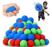 30 Pièces Jouets de Boules D'eau en Coton,Balles à Eau Réutilisables,Bombe à Eau Balle Trampoline Jouets,Ensemble de Bombes à Eau Splash Balls,Balle d Eau Splash