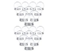 30 Pièces Kit de Boule à Neige à Monter Soi-même, Bocal Plastique | Capuchon Aluminium à Vis, Pet Transparent, Assemblage Facile, pour Mariage et Fête de Noël