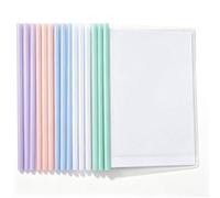 30 Pièces Kit Reliure Dossier Baguette, Feuilles A4 Couverture De Rapports | Classeur avec Barre Coulissante Couvre Livre Transparent Capacité de 100 Feuilles pour Bureau et École (5 Couleurs)