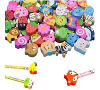 30 Pièces Legami Gomme Parfumée Kawaii Animaux 2 3 Cm,Lot Surprise Styles Aléatoires,Couleurs Assorties Pour