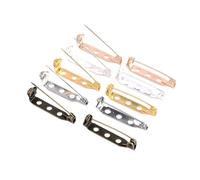 30 Pièces/lot 20 25 32mm Double Broche Pince Broches De Base Vierges for Bricolage Bijoux Faisant Des Fournitures(Mixed,32mm-30pcs)