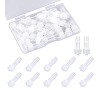 30 Pièces Luer Lock Adaptateur, Transparent Mâle Seringue Luer Lock 1/4 Pouce Kit de Connecteur Luer Lock vers Adaptateur de Coupleur de Seringue