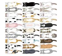 30 pièces marque-pages animaux de bande dessinée marque-pages en papier en forme de chaton réfléchi pour les amateurs de livres enseignant lecteur ami chaton accessoires de livre sur le thème