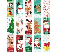 30 Pièces Marque-Pages de Noël Signets Magnétiques Signet de Clips de Page Mignon avec Motif de Père Noël Bonhomme de Neige Renne pour Enfants Élèves Bureau d'École