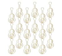 30 Pièces Marque-pages en Trombone Forme Guitare en Fer Doré