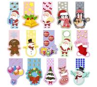 30 Pièces Marque-Pages Magnétiques de Noël, Marque Page Magnetique, Marque-Pages de Noël, Noël Signets Magnétiques, Marqueurs de Page, Fournitures de Lecture pour Enfants Élèves Bureau d'École