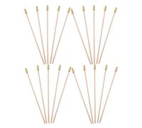 30 Pièces Mât de Drapeau en Bois Portable avec Embout Doré, 25 CM | Bois Poli et Traité, Surface Résistante aux Fissures, Usage pour Fanions et Défilés