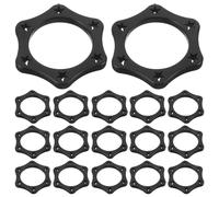 30 Pièces Microphone Portable Anneau de Protection Hexagonal Noir Antichoc | Caoutchouc Antidérapant, Maintien Stable sur Table Plate, Adapté aux Chanteurs, Utilisateurs Ktv, Scènes et Événements Dj