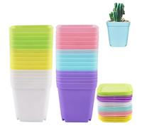 30 Pièces Mini Pots de Fleurs en Plastique, 7 cm Pot Rempotage Fond Perforé | Pot Plastique, Pots de Pépinière avec Plateau, Godets pour Semis pour Les Semis,Les Plantes Succulentes et Petites Plantes