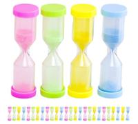 30 Pièces Mini Sablier de Table Décoratif en Plastique | Objet Créatif au Style Délicat, Gestion du Temps, Finition Soignée, pour Bureau, Chambre, École Couleur Aléatoire