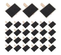 30 Pièces Mini Tableau Noir en Bois, Panneau de Prix Vintage | Surface Effaçable et Aspect Rustique, pour Buffet, Commerce et Étagère, Compatible avec Photos et Seaux