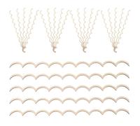 30 Pièces Moulure Décorative en Bois Inachevée à Bord Ondulé | Surface Peignable, Finition Bois , Protège les Bords des Chocs, pour Portes, Murs et Projets Maison