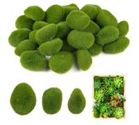30 Pièces Mousse Artificielle Rocks Décoratifs, Boules de Mousse Vertes, Fausse Mousse Végétale, Mousse Verte Préservée pour Compositions Florales, Jardins de Fées, Récipients en Verre, Bricolage
