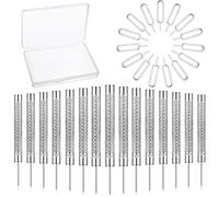 30 Pièces Outil d'Éjection de Carte Sim Broches d'Éjection du Plateau de Carte SIM Aiguille de Carte SIM du Téléphone Portable avec Boîte de Rangement Transparent, Argent, 2 Styles