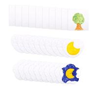 30 Pièces Papier Mousse Texturé Magique, Dessin 3D Moelleux Texture Cellulosique Feuilles Fournitures Artistiques pour Enfants Adultes École Maison Artisanat Projets (Coeur, Fleur et Carré)