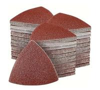 30 pièces papier poncé 90mm triangulaire crochet et boucle papier de verre liaison Oscillation multi-outil tampon de ponçage multi-grain(60)