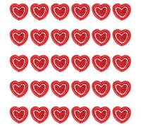 30 Pièces Patches à Repasser, Mini Écusson Brodé Thermocollant Forme de Coeur Patch, Écussons Brodés Thermocollants