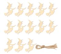 30 Pièces Pendentif en Copeaux de Bois Halloween Suspendu