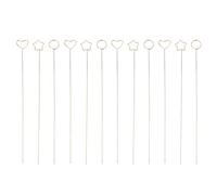 30 Pièces Pince à Fiches Mémo en Fer Doré, Décoration de Table | Porte-cartes Floral Chic, Formes Rond Cœur Étoile, pour Bouquets, Mariages et Tables de Réception