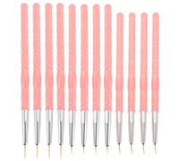 30 Pièces Pinceau Fin pour Ongles, 7/9/11mm, Rose | Dessin Précis, Lignes Fines et Détails, Usage Maison ou Salon, Fibres, Métal, Plastique