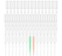 30 Pièces Pipette,Pipette Plastique,Pipette Graduée,Pipette de Transfert en Plastique,Compte-gouttes 3ml,Transparent,pour Transfert D'huiles Essentielles,Parfums,Liquides Divers (3ml)