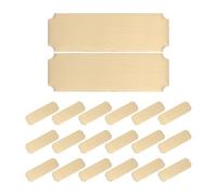 30 Pièces Plaque Nominative Vierge Rectangulaire 3x1 Pouces | Dos Adhésif Sécurisé, Surface Lisse Biseautée, pour Vêtements et Bureau, Ateliers, Événements Professionnels