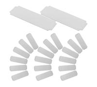 30 Pièces Plaque Nominative Vierge Rectangulaire | Bords Biseautés, Surface Lisse pour Écriture ou Gravure, Usage Ateliers et École, Couleur Argenté