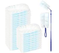 30 Pièces Plumeau Poussiere Recharge Kit pour Swiffer, Duster Recharge Dépoussiérantes Electrostatiques avec 1 Poignée et 1 Perche Télescopique pour Nettoyer la Poussière, Saleté