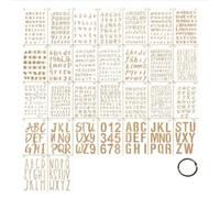 30 Pièces Pochoir à Lettres | Réutilisable, Pochoir Lettres et Chiffres, Polyvalent, Gabarit, pour Bricolage