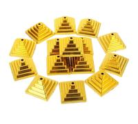 30 Pièces Porte-drapeau de Bureau Mini en Plastique, Support Fixe | Usage Table, Couleur Or, Facile à Utiliser, pour Créer une Ambiance de Fête